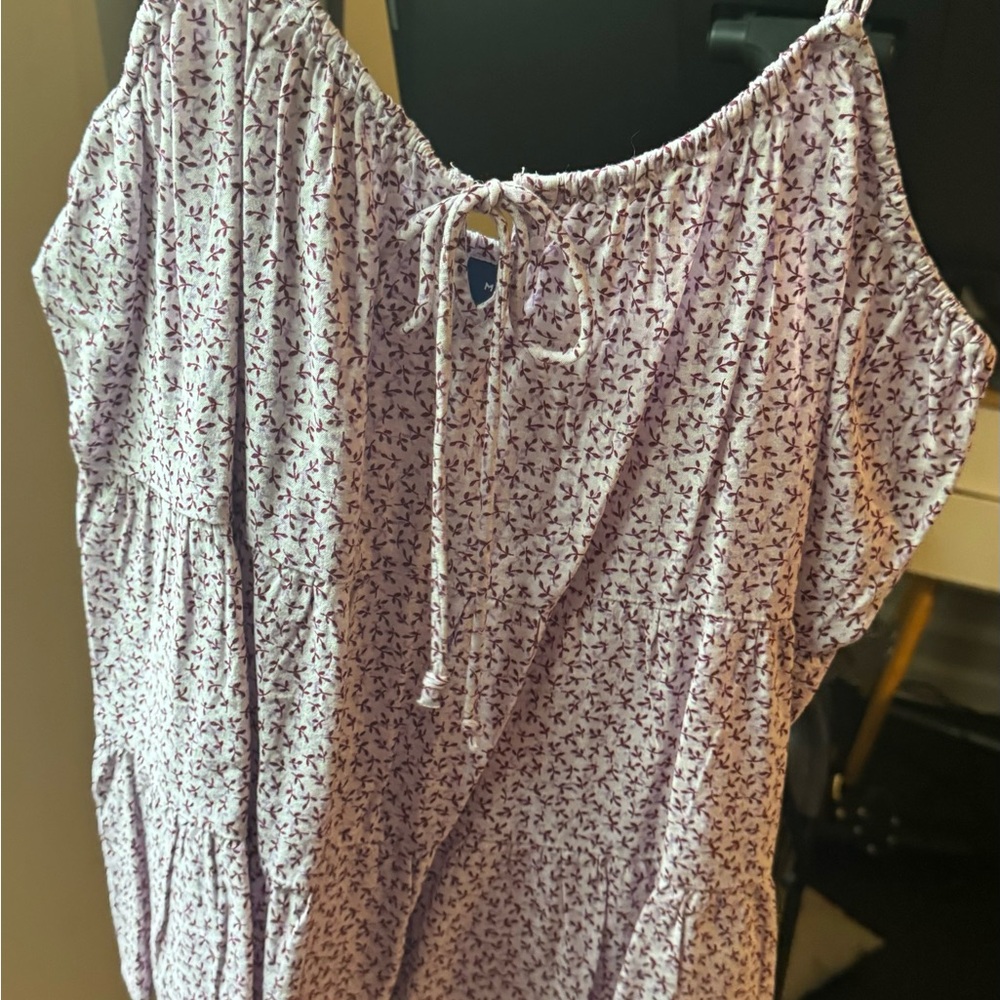 Floral Purple and White Women's Top